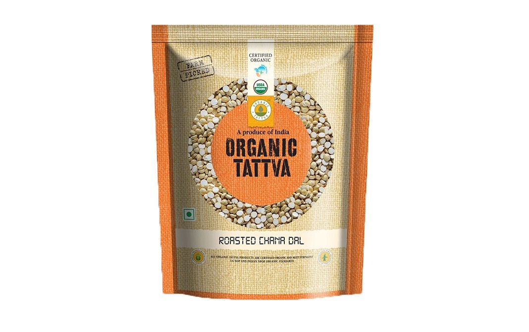 Organic Tattva Roasted Chana Dal    Pack  500 grams